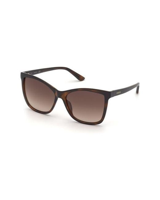 Guess Brown Square Sunglasses for men