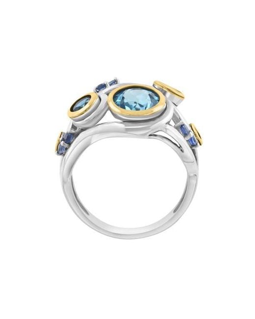 Effy Metallic Bezel Set Topaz Cluster Ring