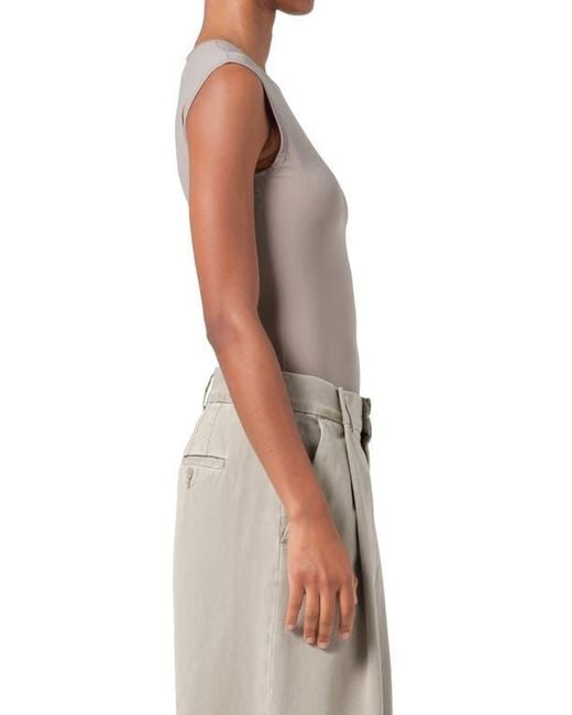 Agolde Brown Aura Cap Sleeve Bodysuit