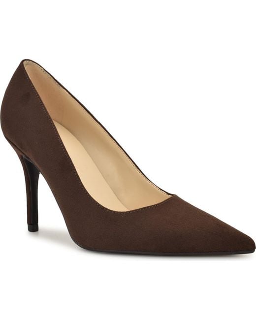 Nine West Brown Gines Pointed Toe Pump