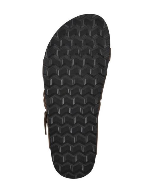 White Mountain Brown Braided Strappy Slide Sandal