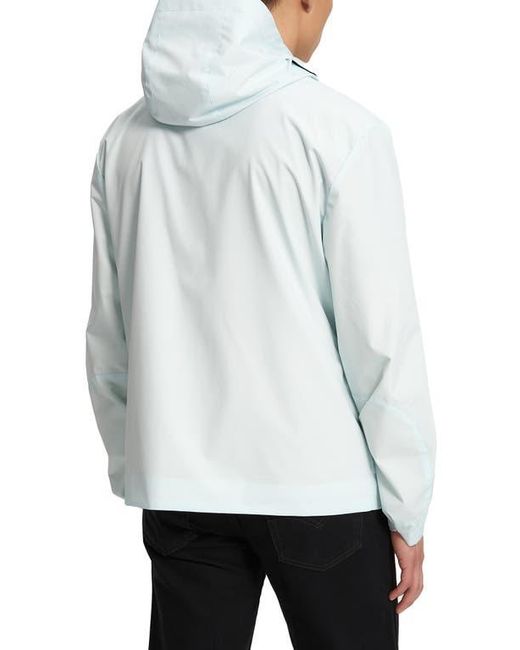 Noize White Silas Hooded Rain Jacket for men