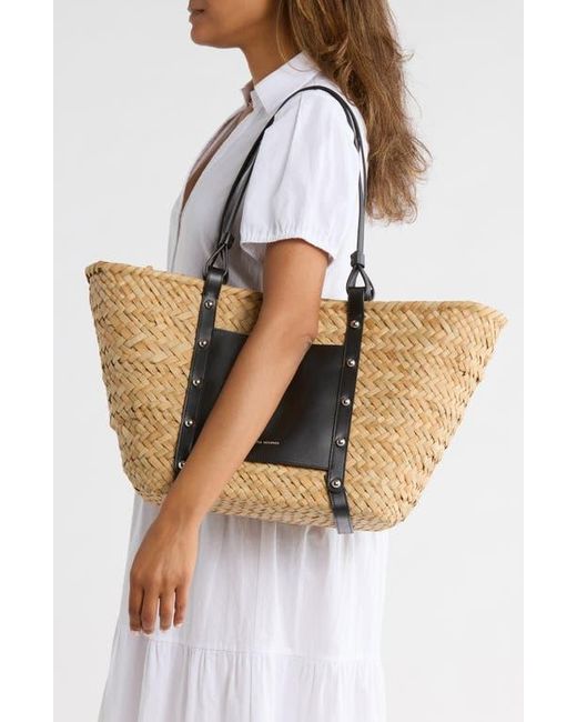 Rebecca Minkoff Brown Woven Straw Tote