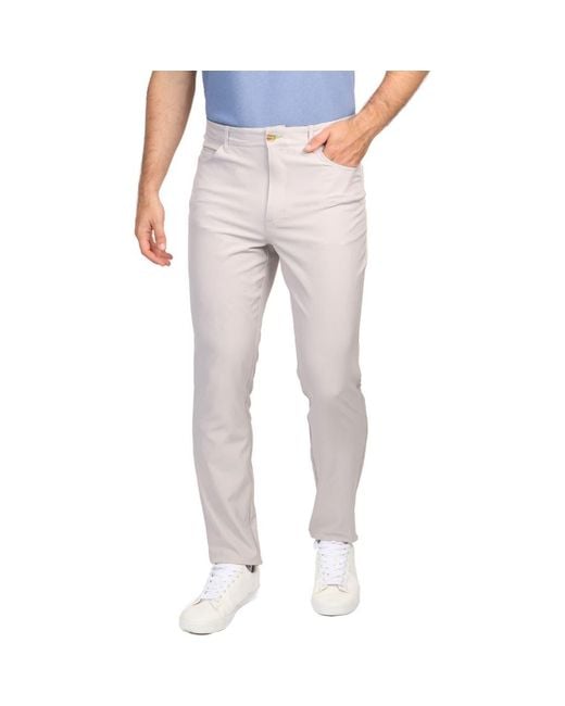 Tailorbyrd Gray Five-Pocket Performance Pants for men