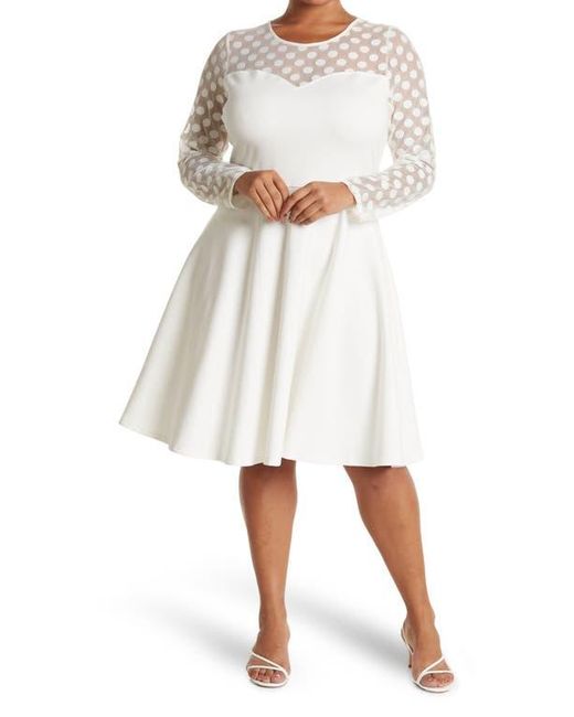 Love By Design White Mesh Sleeve Sweetheart Minidress