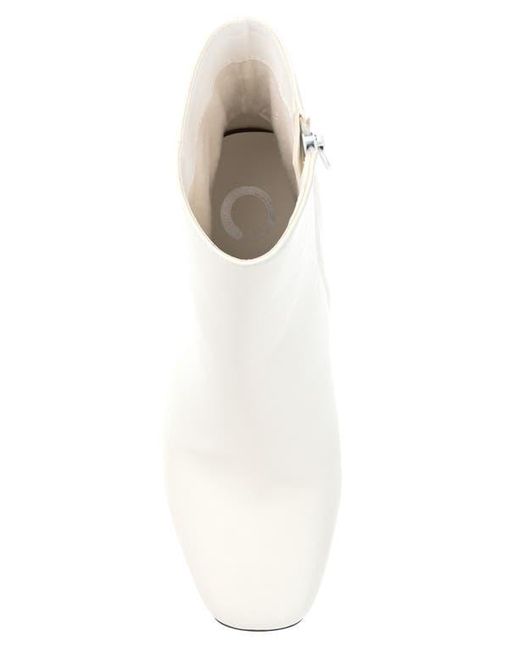 Journee Collection White Silvy Stiletto Ankle Bootie