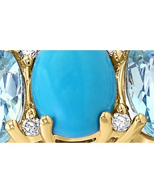 Effy Blue 14K, Sky Topaz & Diamond Ring