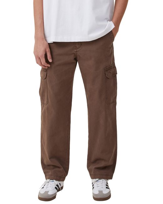Cotton On Brown Tactical Cargo Pants for men