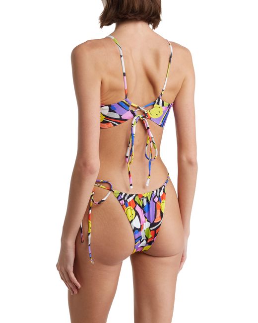 Maaji Multicolor Smiledelic Kaney Splashy Reversible Two-piece Bikini