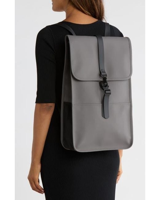 Rains Gray Waterproof Backpack