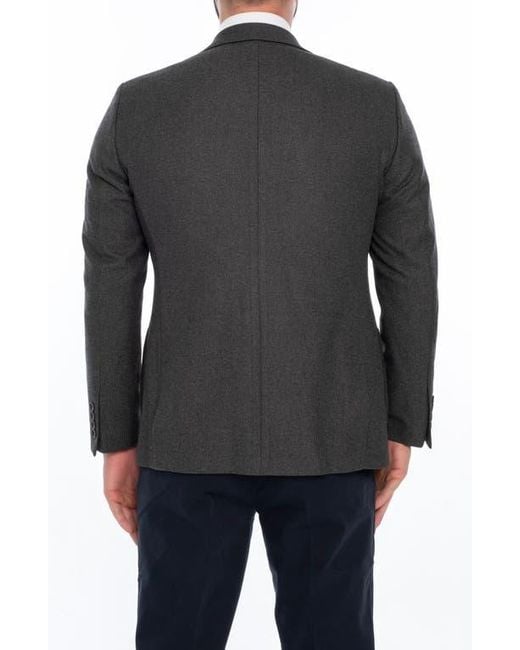 VELLAPAIS Black Solid Sport Coat for men