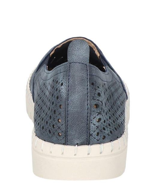 Easy Street Blue Fresh Perforated Slip-On Sandal