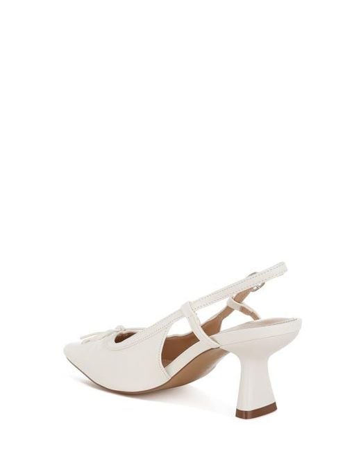 LONDON RAG White Danvers Pointed Toe Slingback Pump