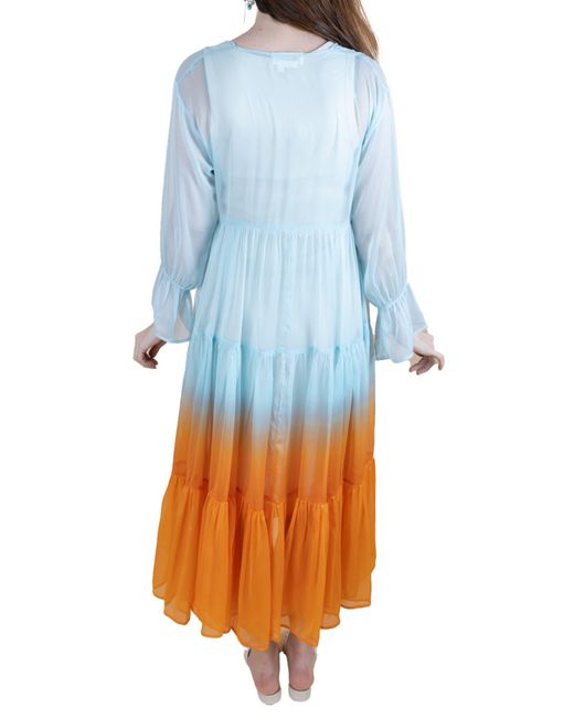 Saachi Orange Ombré Cover-up Dress