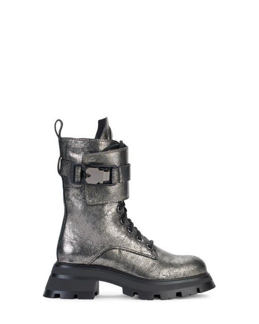 DKNY Gray Sava Combat Boot
