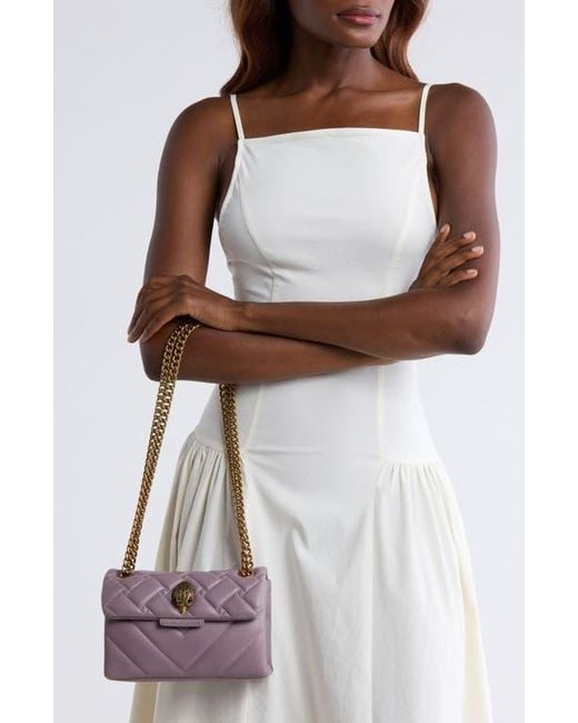 Kurt Geiger Pink Mini Kensington Leather Shoulder Bag