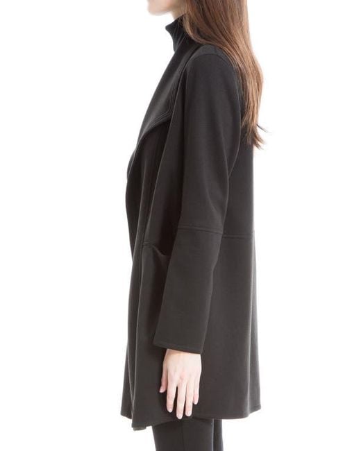 Max Studio Black Trapunto Scuba Knit Topper