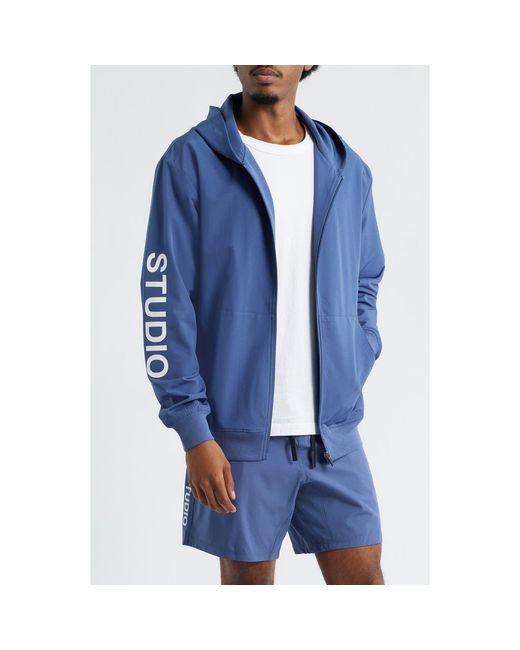 Saint Studio Blue Jett Lawrence Tempo Forever Tech Zip Jacket for men