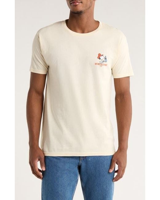 The Forecast Agency Natural Peanuts Wild & Free Graphic T-Shirt for men