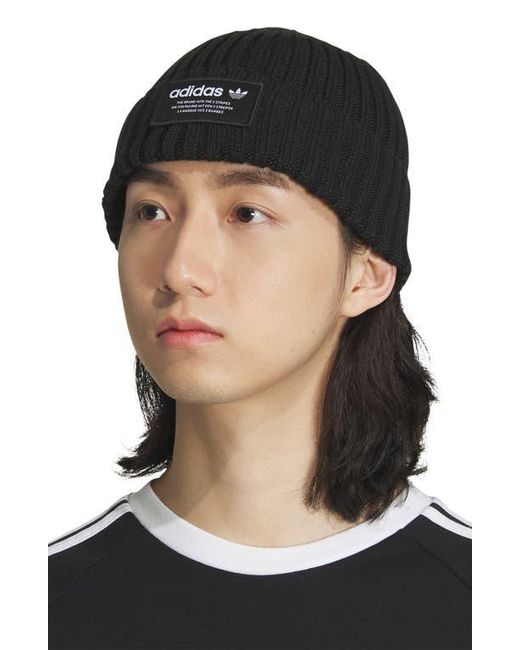 Adidas Black Gender Inclusive Original Ribbed Cuff Beanie for men