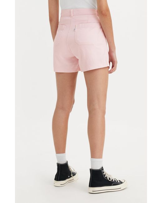 Levi's Pink Denim Utility Shorts