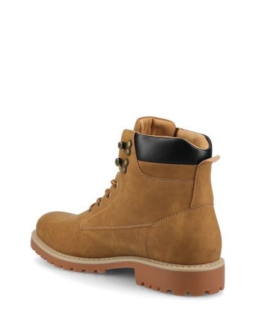Vance Co. Brown Rogue Lace-Up Boot for men
