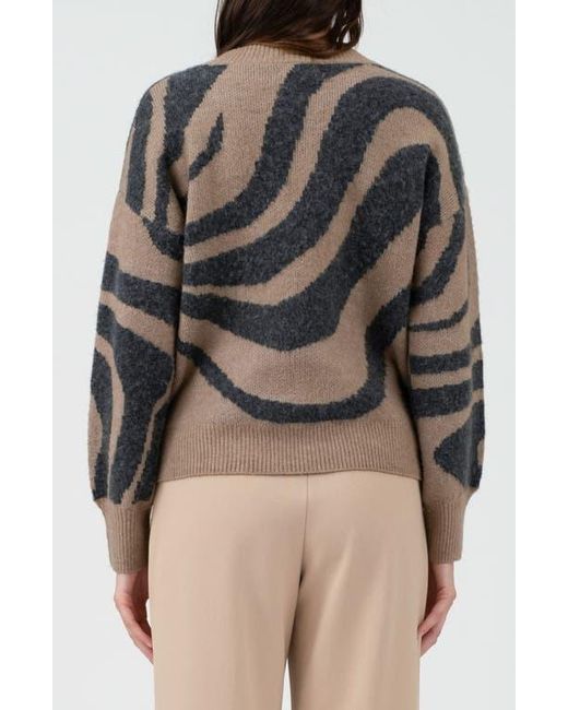 Blu Pepper Multicolor Animal Stripe Sweater