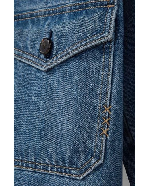 Scotch & Soda Blue Chore Crop Denim Jacket