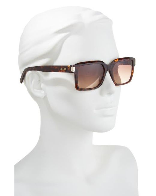 MCM Brown 54Mm Square Sunglasses for men