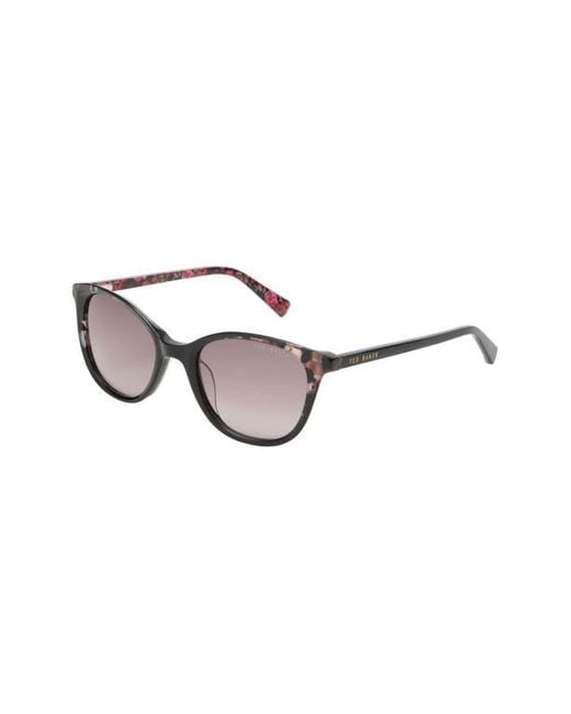 Ted Baker Black 51Mm Gradient Modified Round Sunglasses