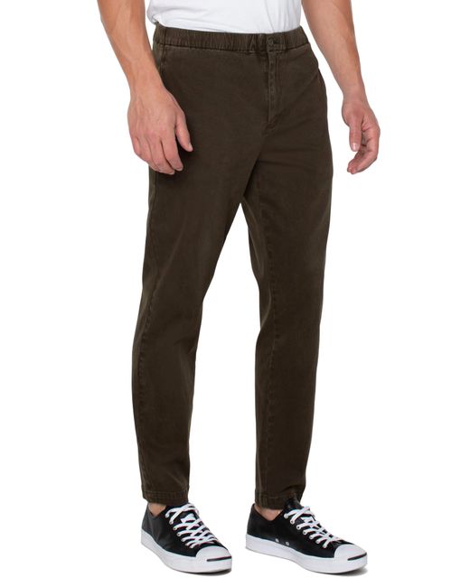 Liverpool Los Angeles Black Modern Off Duty Chino Pants for men