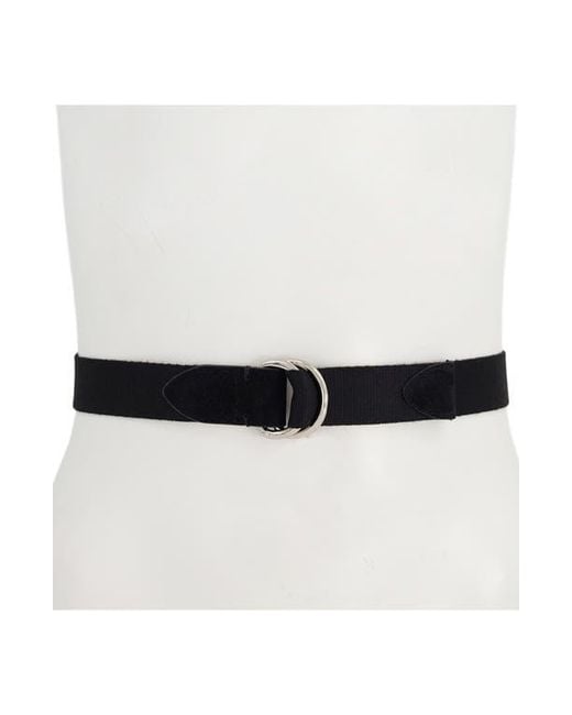 Vince Black D-Ring Webbing Belt