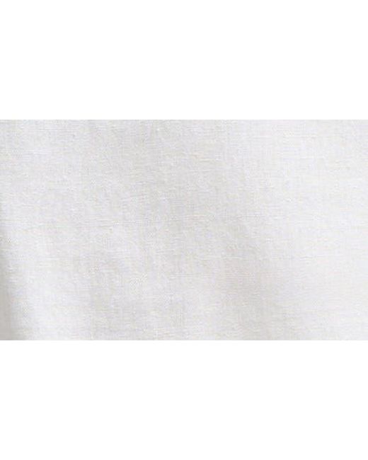 NVLT White Sleeveless Drawstring Hem Top