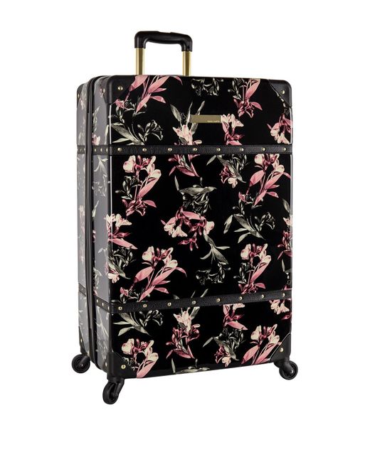 Vince Camuto Black Indigoh 28" Floral Print Hardside Spinner