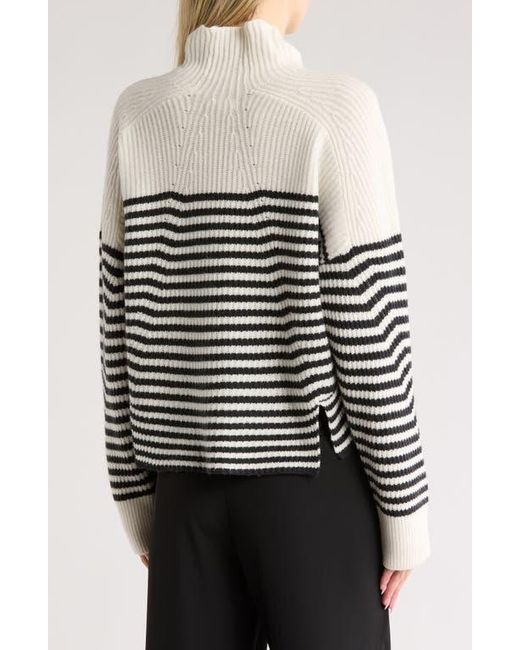 Rag & Bone White Taavi Striped Wool & Cashmere Blend Sweater