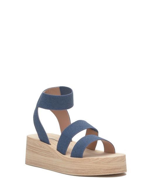 Lucky Brand Samella Platform Wedge Sandal in Blue Lyst