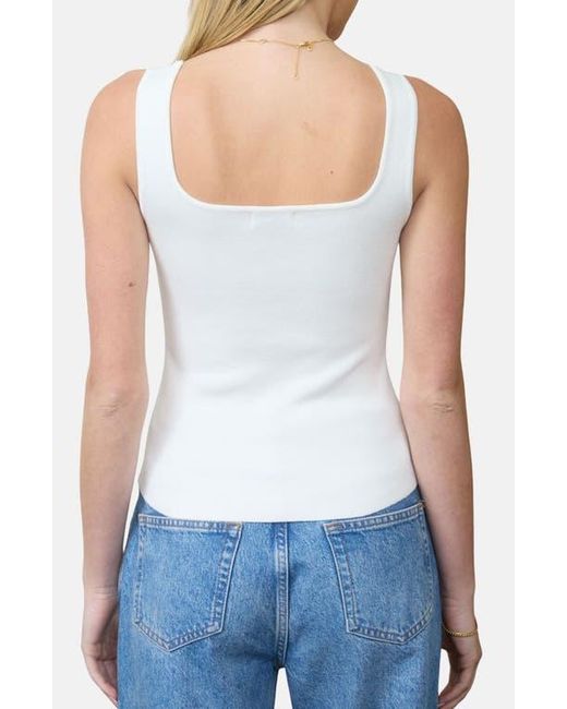 Blu Pepper White Buttoned Sweater Tank