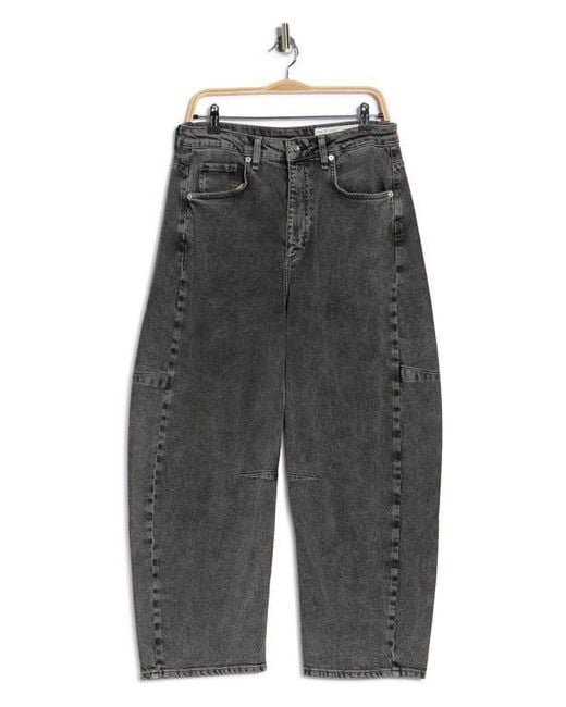 Rag & Bone Gray Chase Barrel Jeans