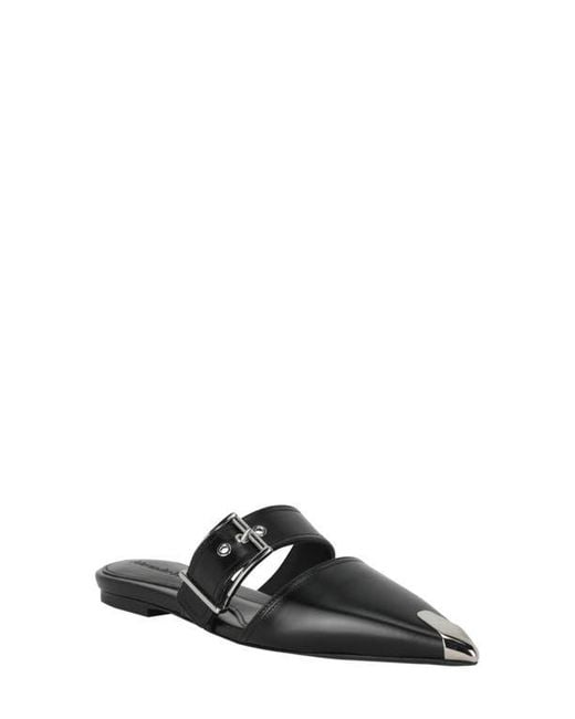 McQueen Black Punk Pointed Toe Flat