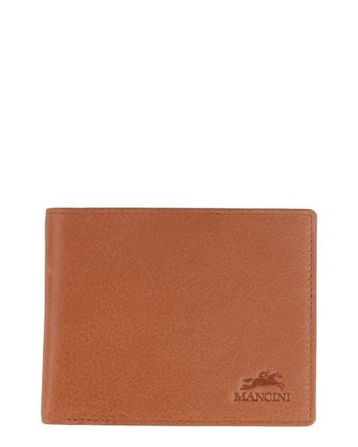 Mancini Brown Rfid Bifold Wallet for men