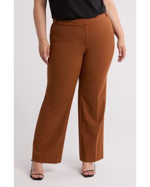 Calvin Klein Brown Flat Front Pants