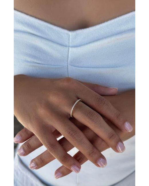 Adornia Fine Metallic Pavé 925 Sterling Cz Eternity Band Ring