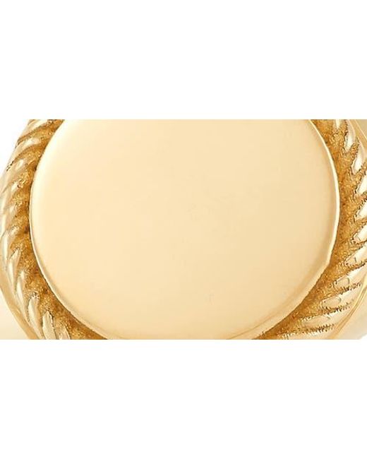 Frankie & Zoe Metallic Round Signet Ring