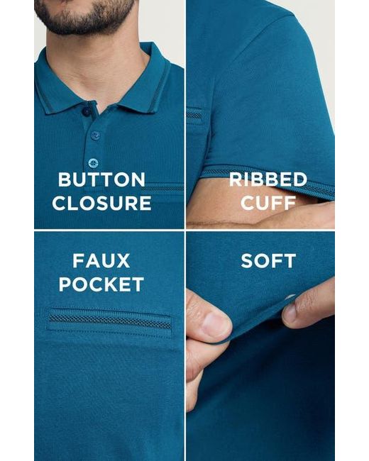 Xray Jeans Blue Jacquard Polo for men