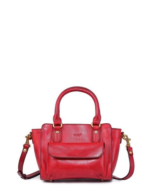 Old Trend Red Leather Mini Satchel Crossbody Bag