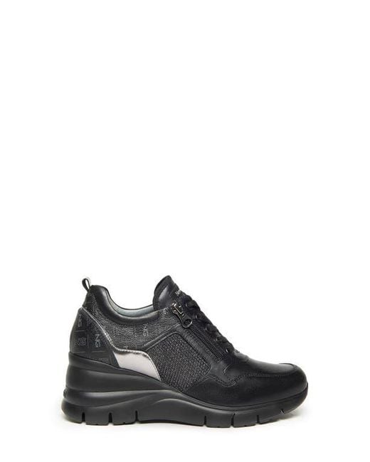 Nero Giardini Black Wedge Sneaker