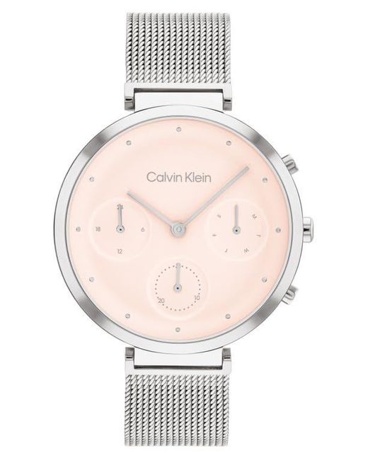 Calvin Klein Metallic Minimalistic T-Bar Mesh Bracelet Watch, 36.5Mm for men