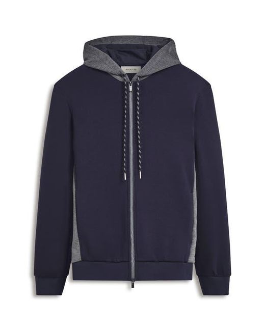 Bugatchi Blue Full Zip Hoodie for men