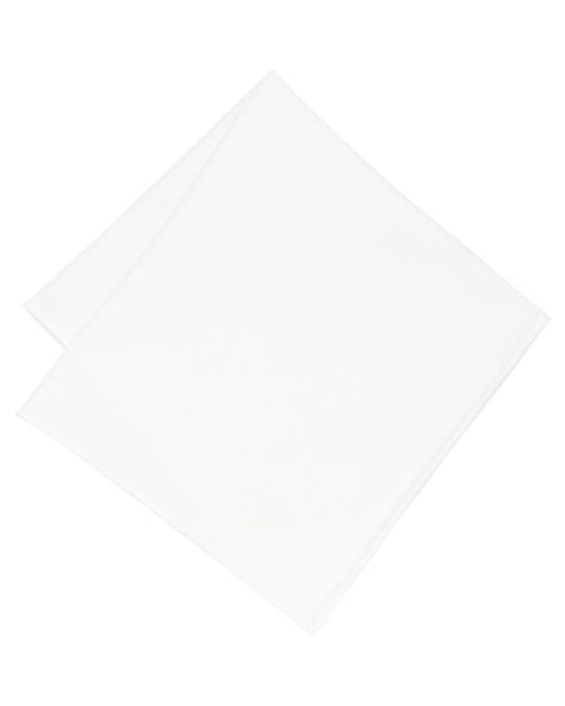 Con.struct White Solid Satin Pocket Square for men