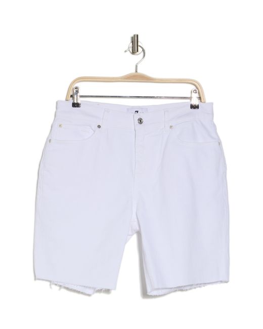 7 For All Mankind Blue The Straight Denim Shorts for men